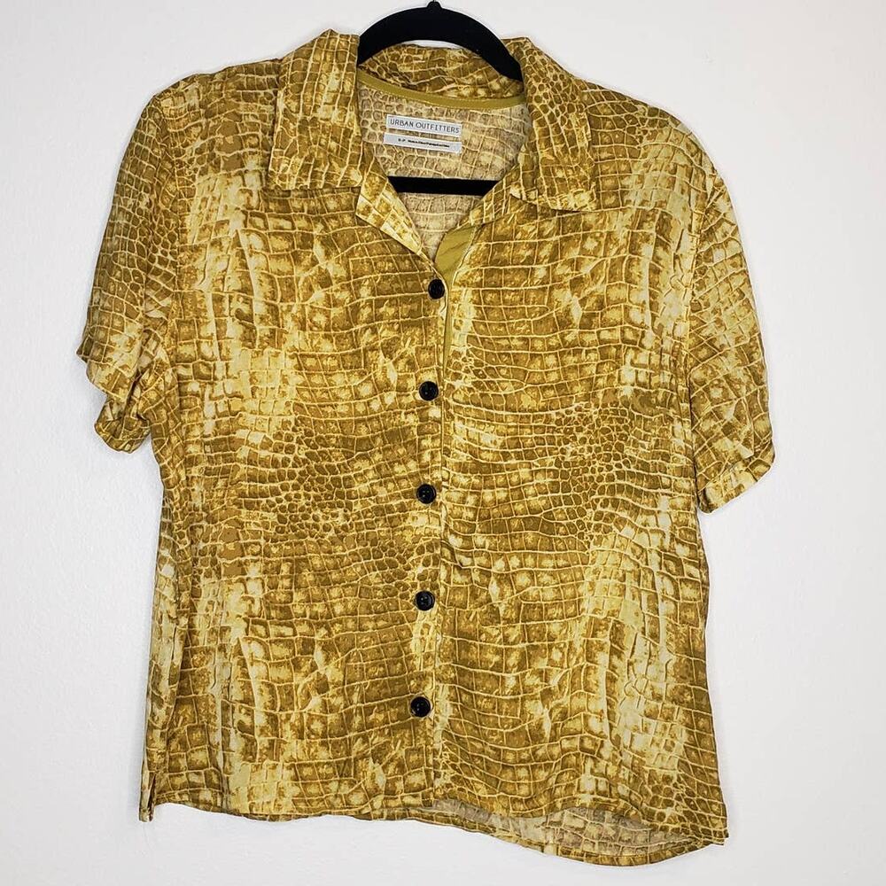 Urban Outfitters| Snake skin Print  Button Down